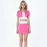 ItspleaZure Pink and White 2 Tone Dress for  at itspleaZure